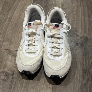 Nike Men's White and Beige Sneakers